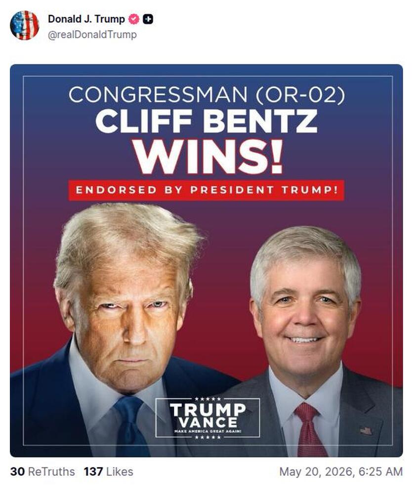 Post preview from Donald Trump