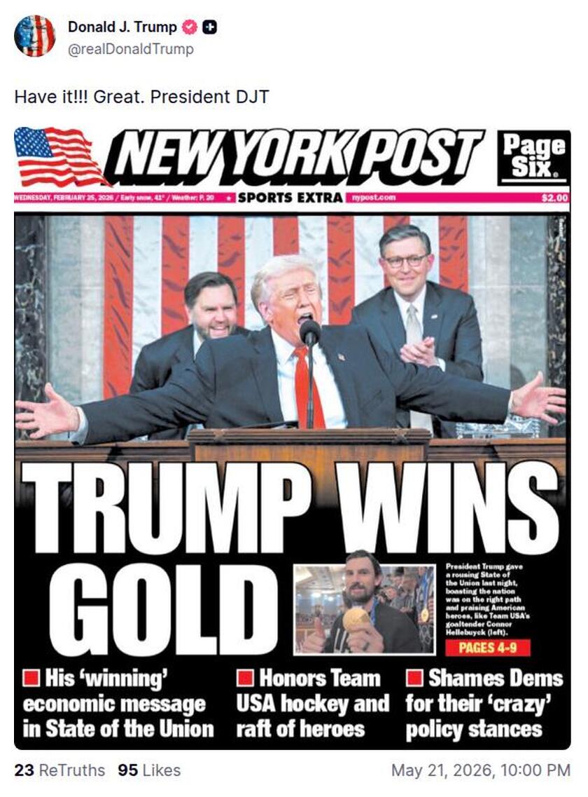 Post preview from Donald Trump