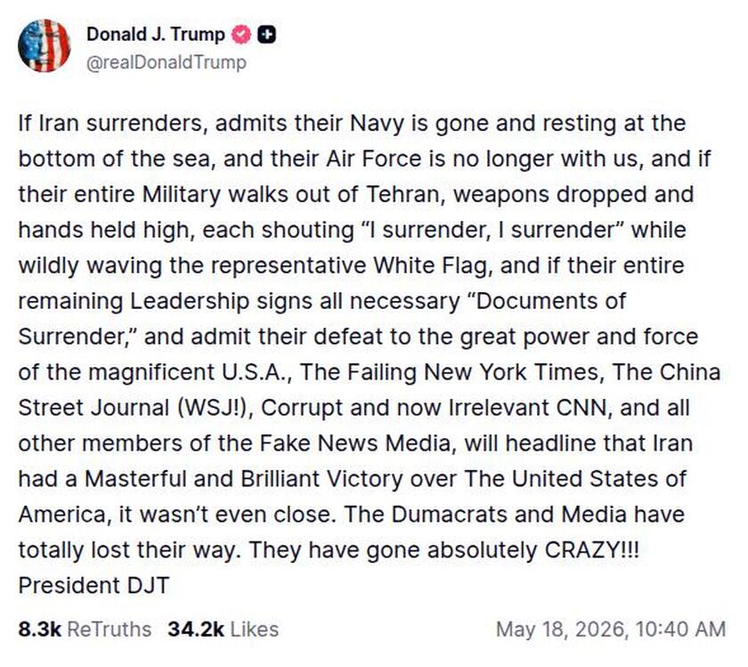 Post preview from Donald Trump