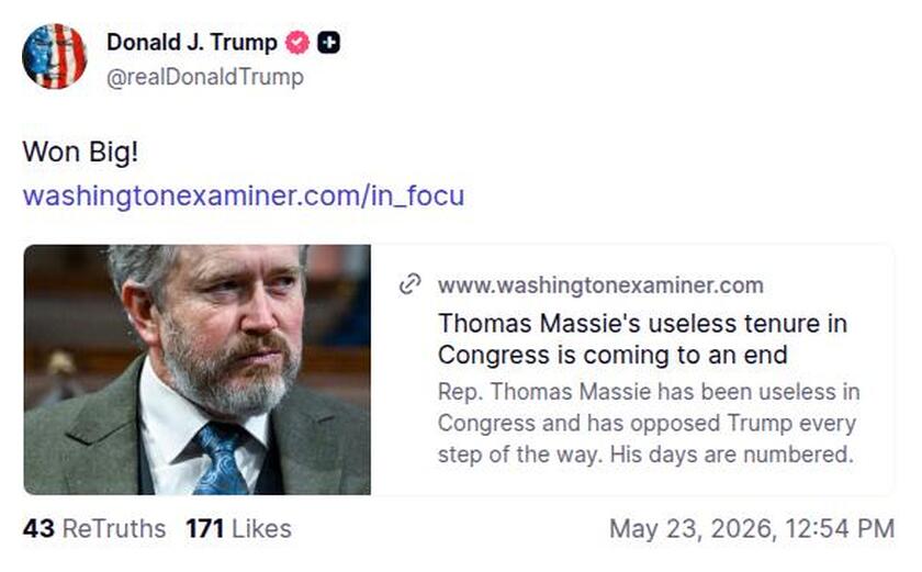 Post preview from Donald Trump