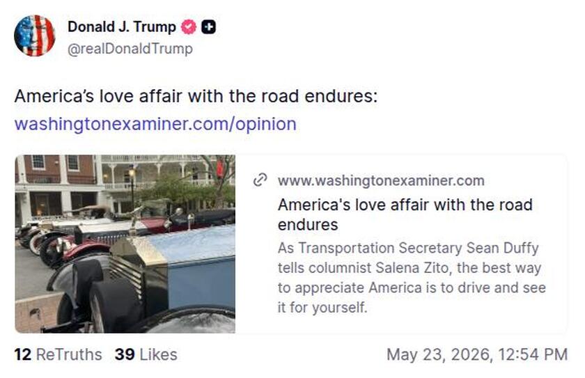 Post preview from Donald Trump