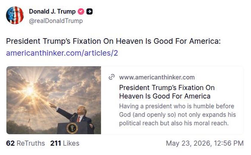 Post preview from Donald Trump
