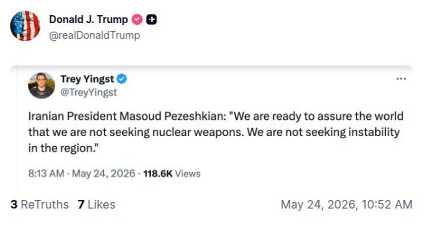 Post preview from Donald Trump