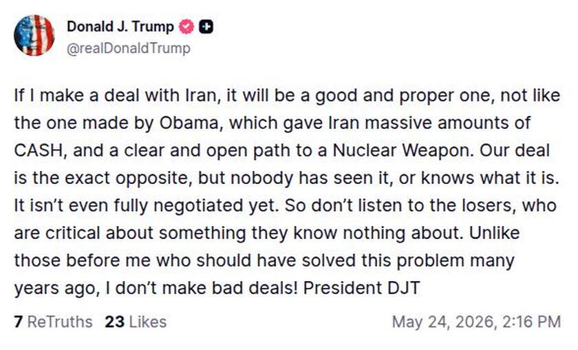 Post preview from Donald Trump