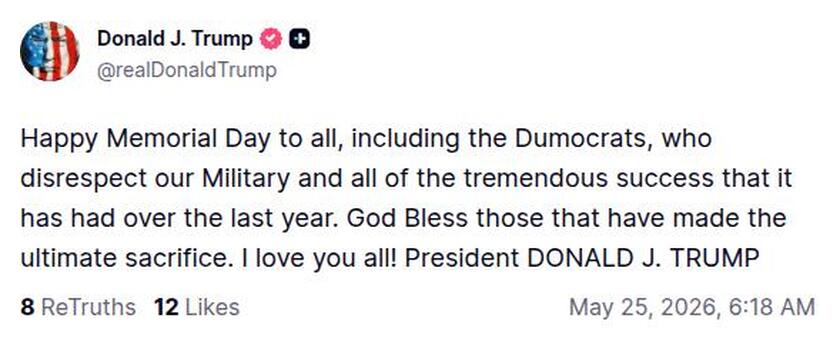 Post preview from Donald Trump
