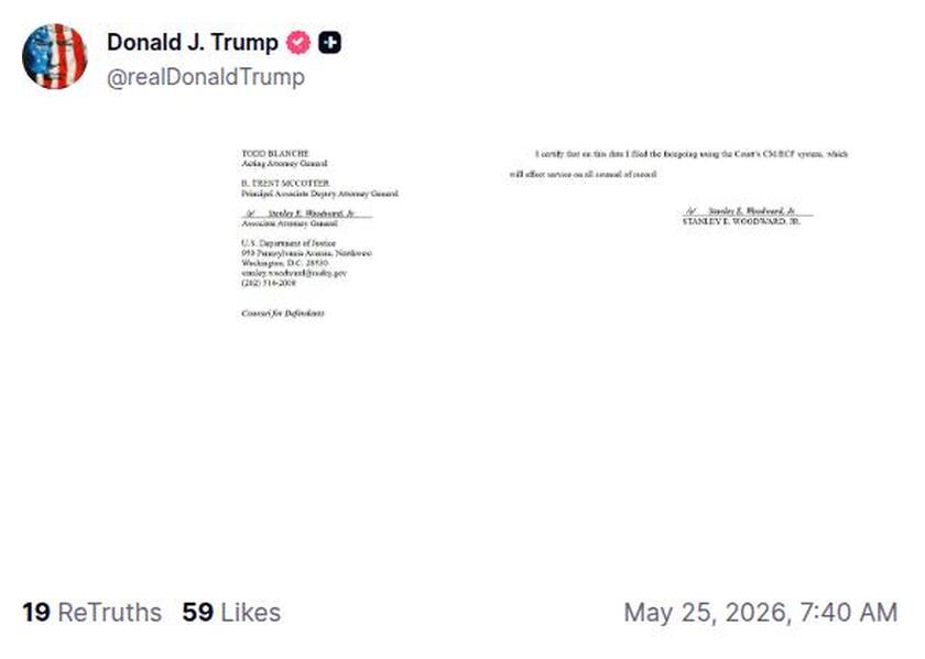 Post preview from Donald Trump