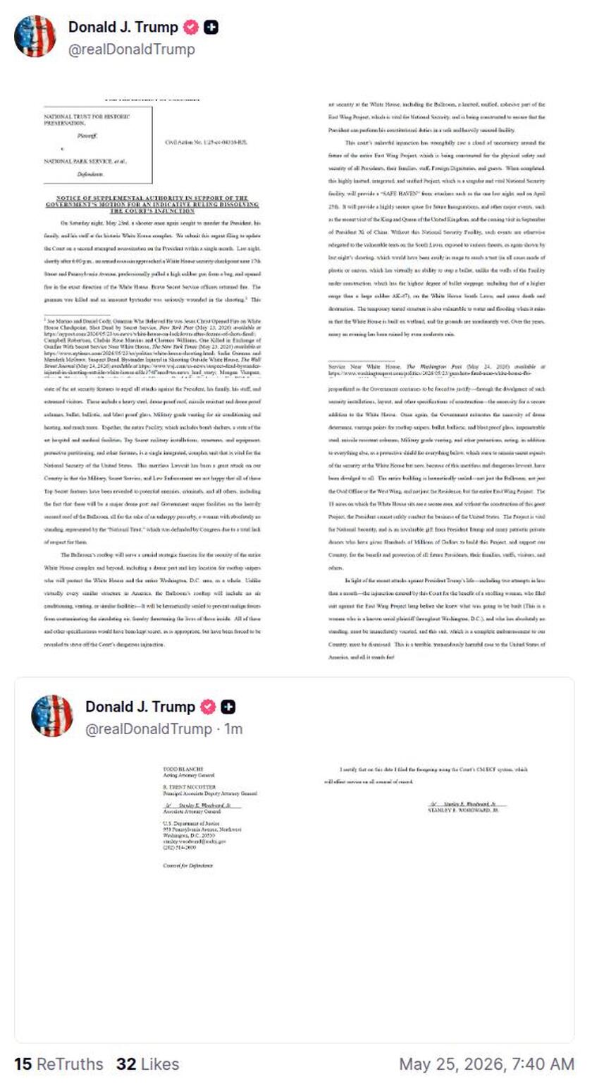Post preview from Donald Trump