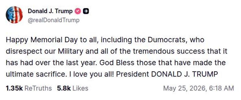 Post preview from Donald Trump