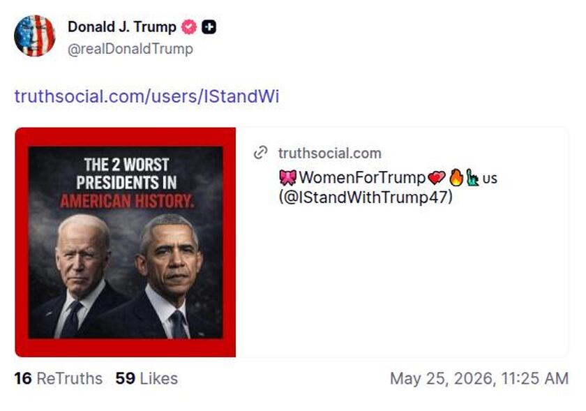 Post preview from Donald Trump