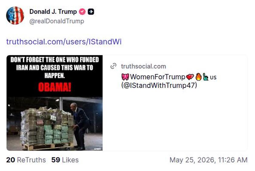 Post preview from Donald Trump