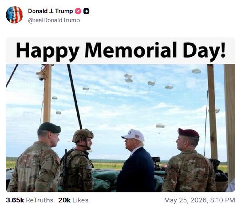 Post preview from Donald Trump