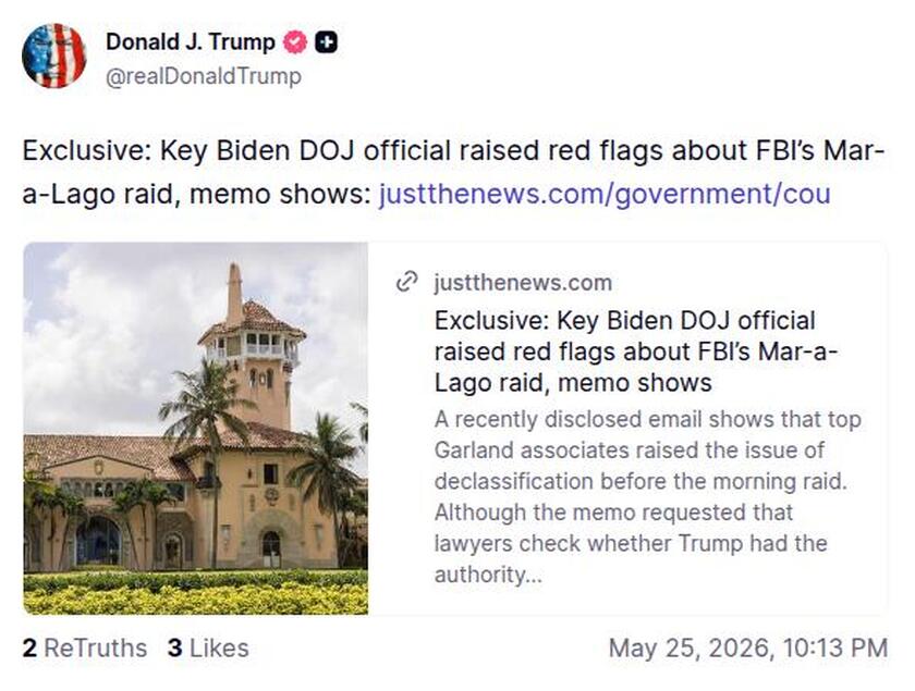 Post preview from Donald Trump