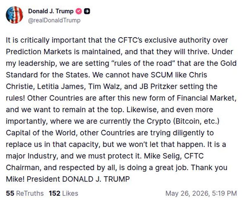 Post preview from Donald Trump