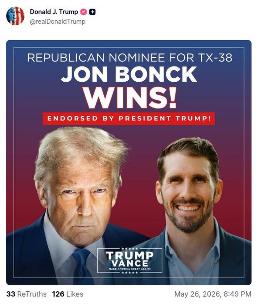 Post preview from Donald Trump