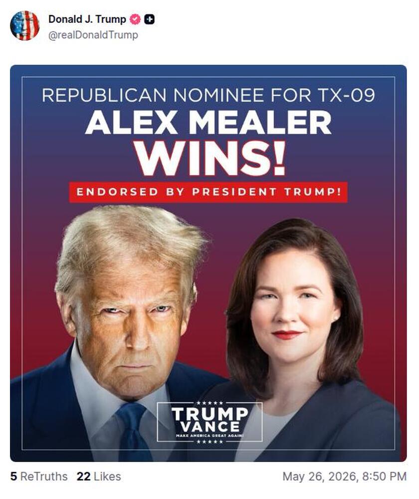 Post preview from Donald Trump