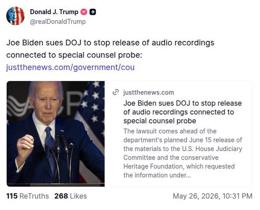 Post preview from Donald Trump