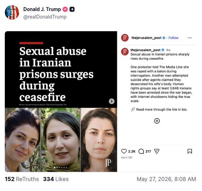 Post preview from Donald Trump