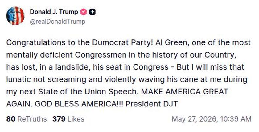 Post preview from Donald Trump