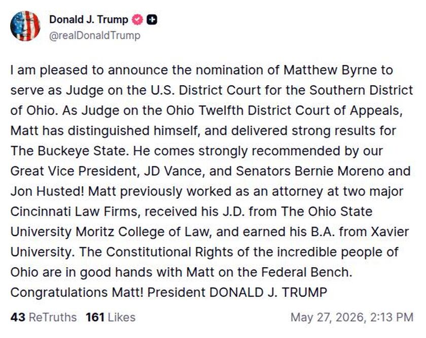 Post preview from Donald Trump