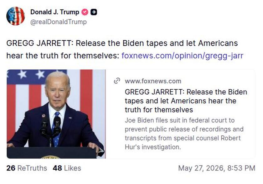 Post preview from Donald Trump