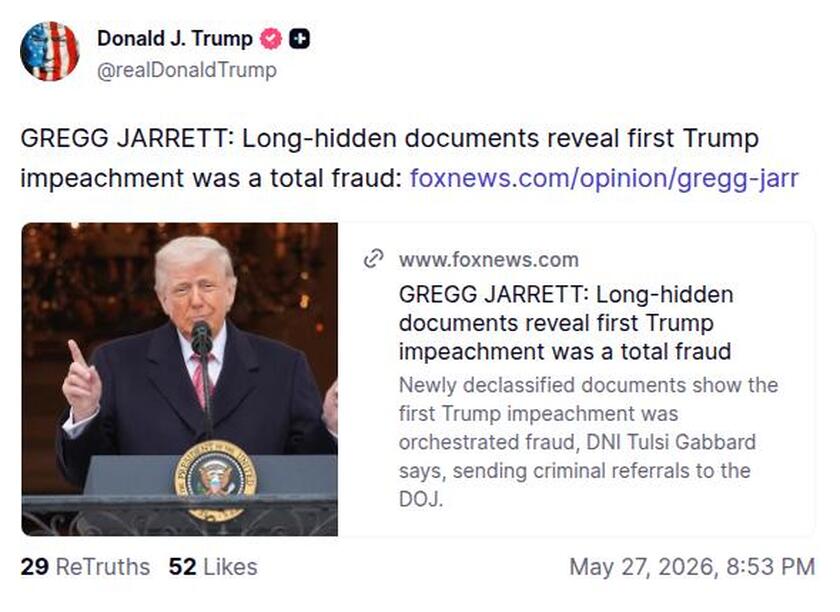Post preview from Donald Trump