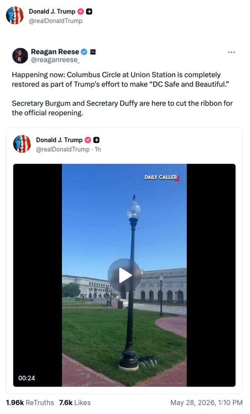 Post preview from Donald Trump