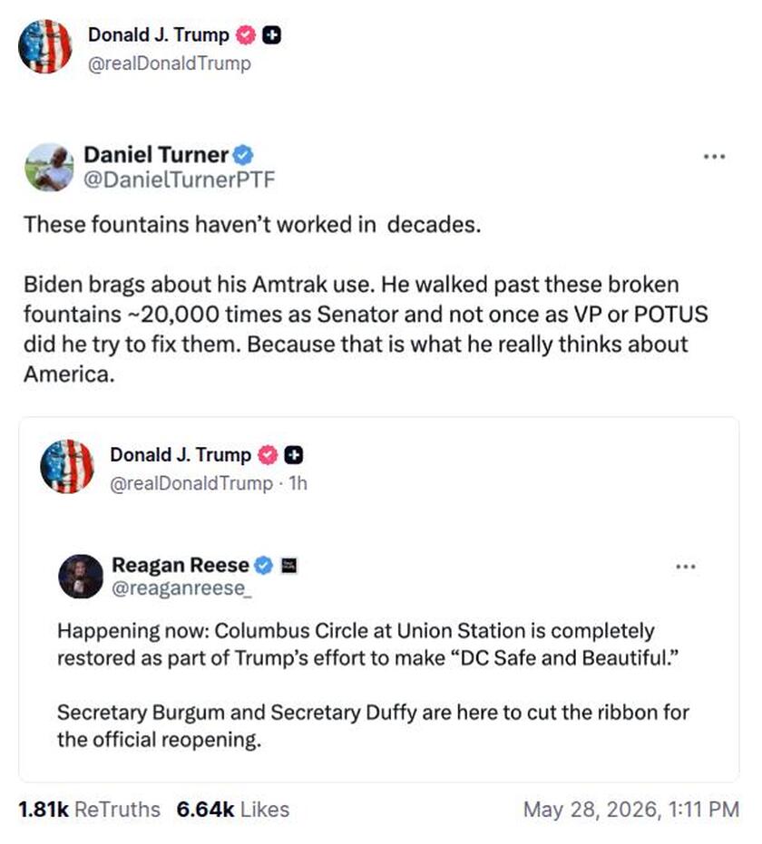 Post preview from Donald Trump