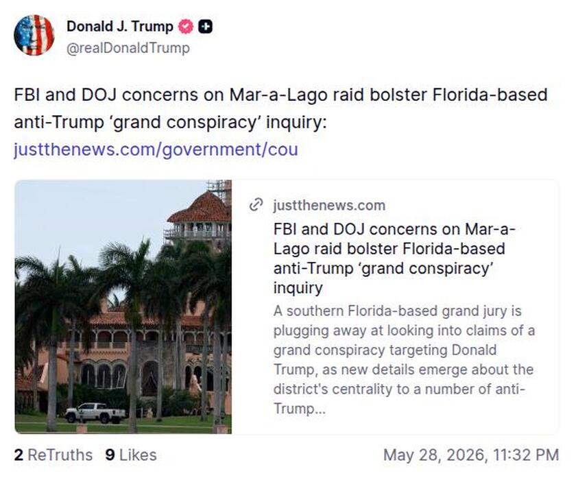 Post preview from Donald Trump