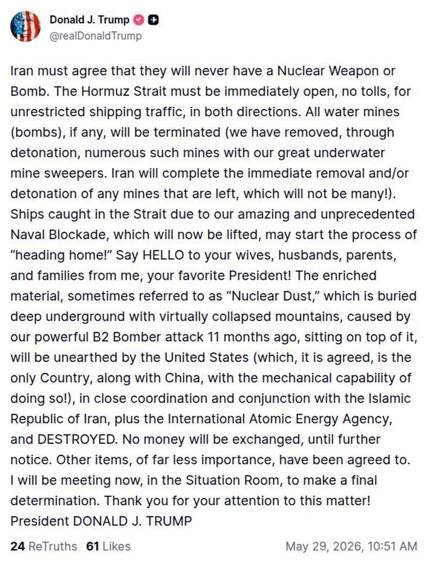 Post preview from Donald Trump