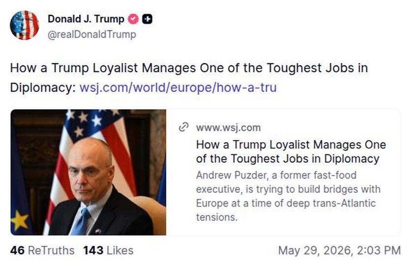 Post preview from Donald Trump