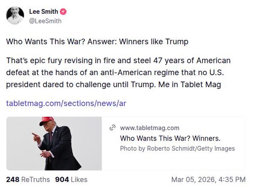 Post preview from Donald Trump