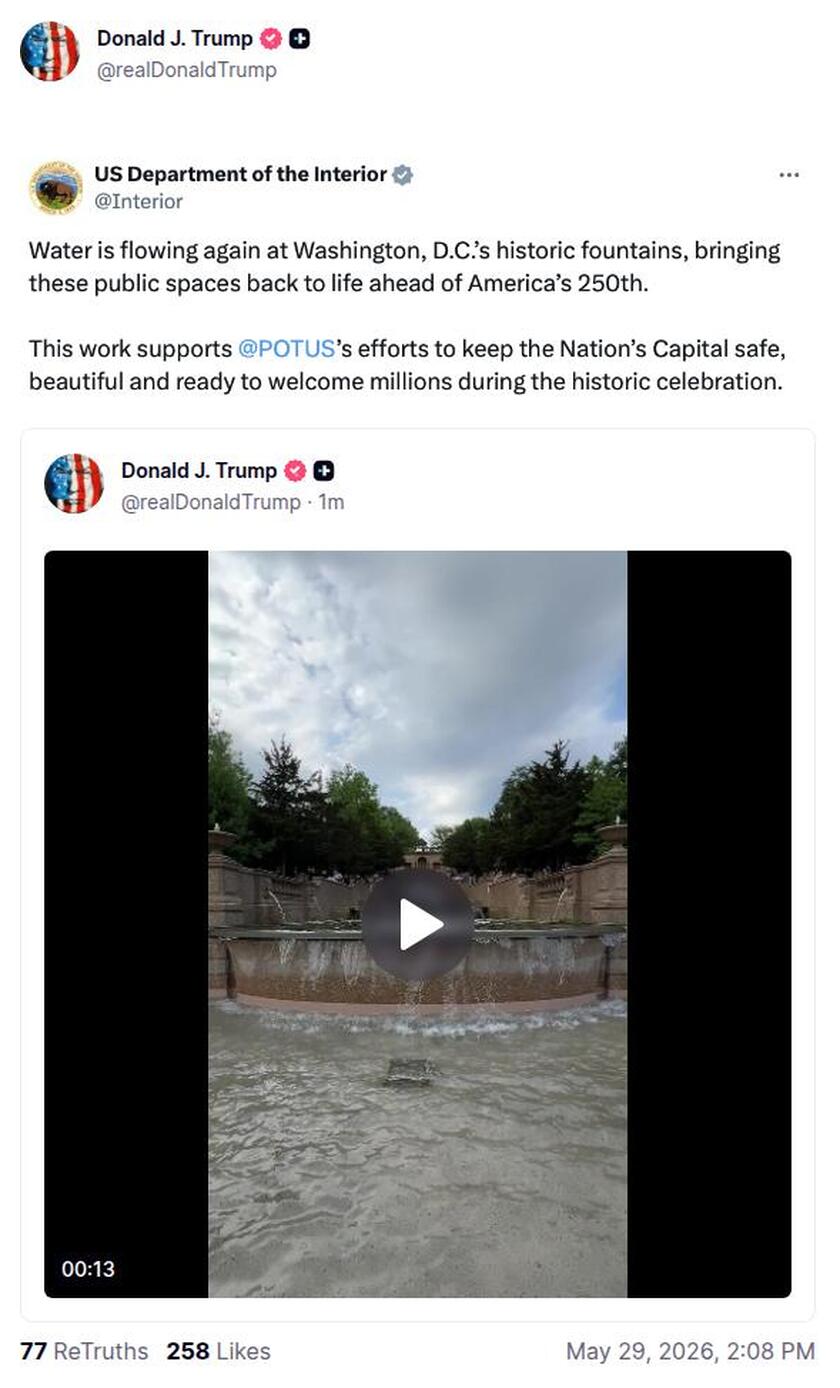 Post preview from Donald Trump