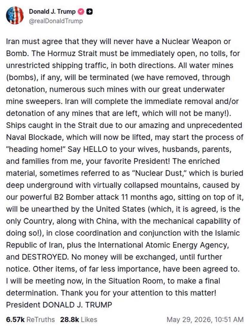 Post preview from Donald Trump