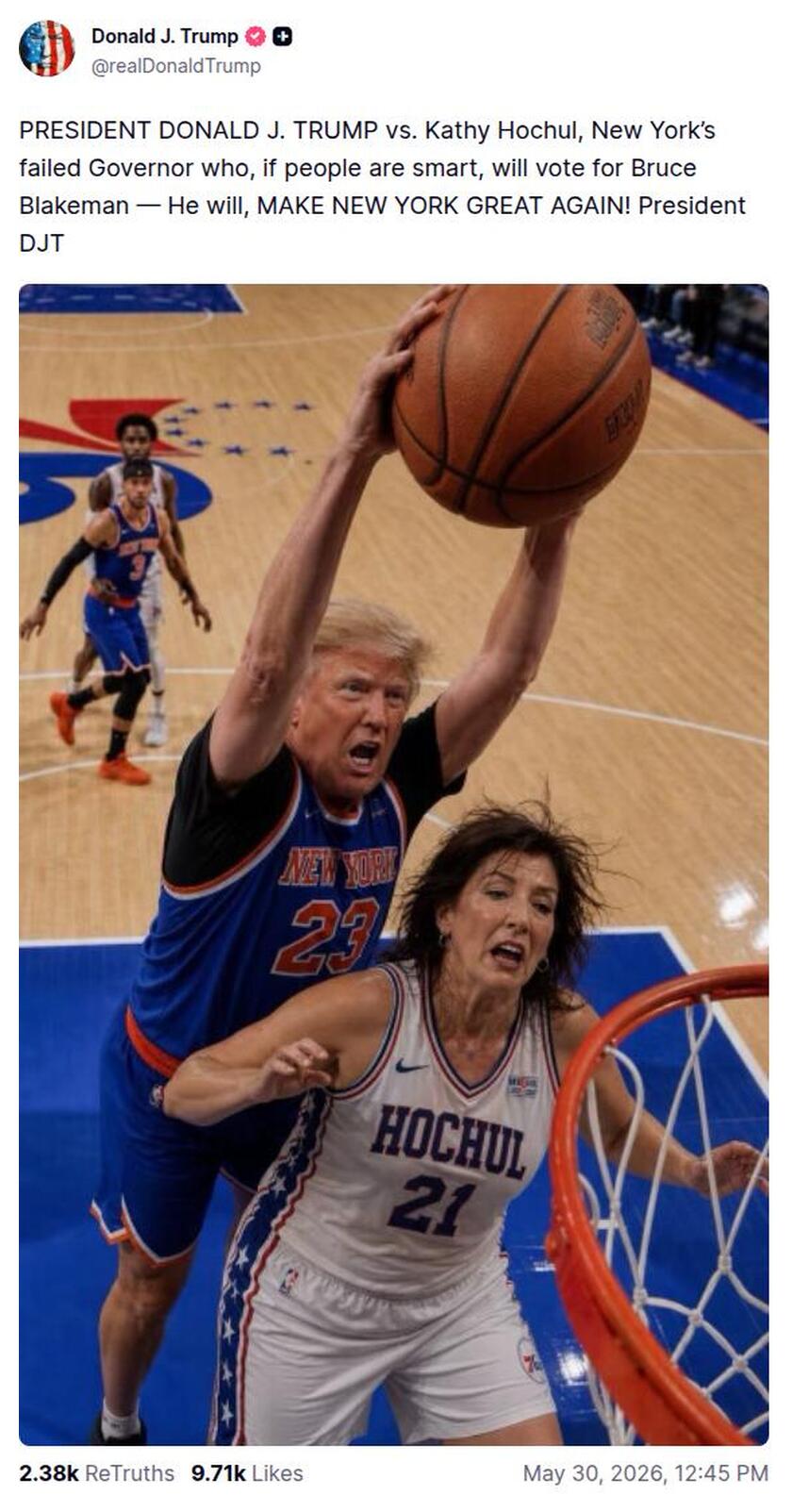 Post preview from Donald Trump