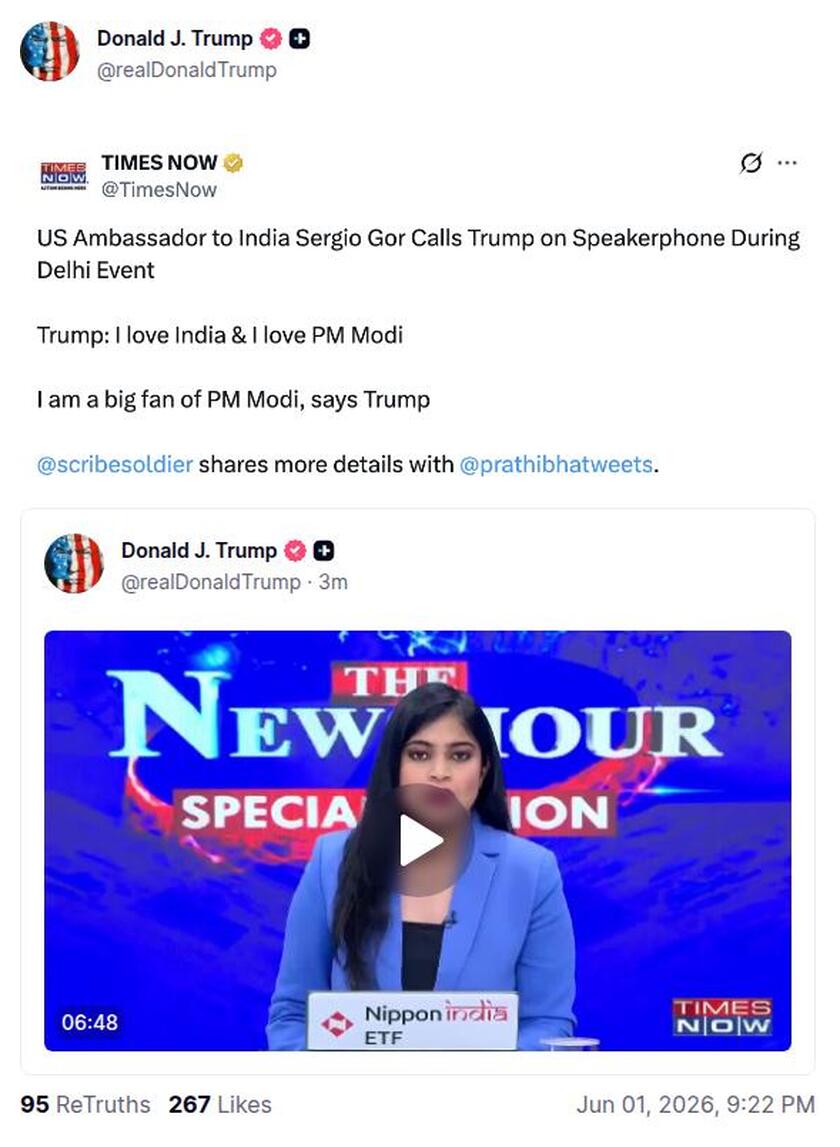 Post preview from Donald Trump