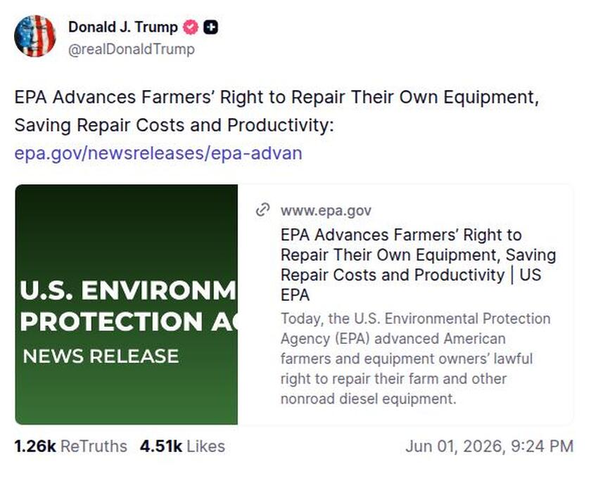 Post preview from Donald Trump