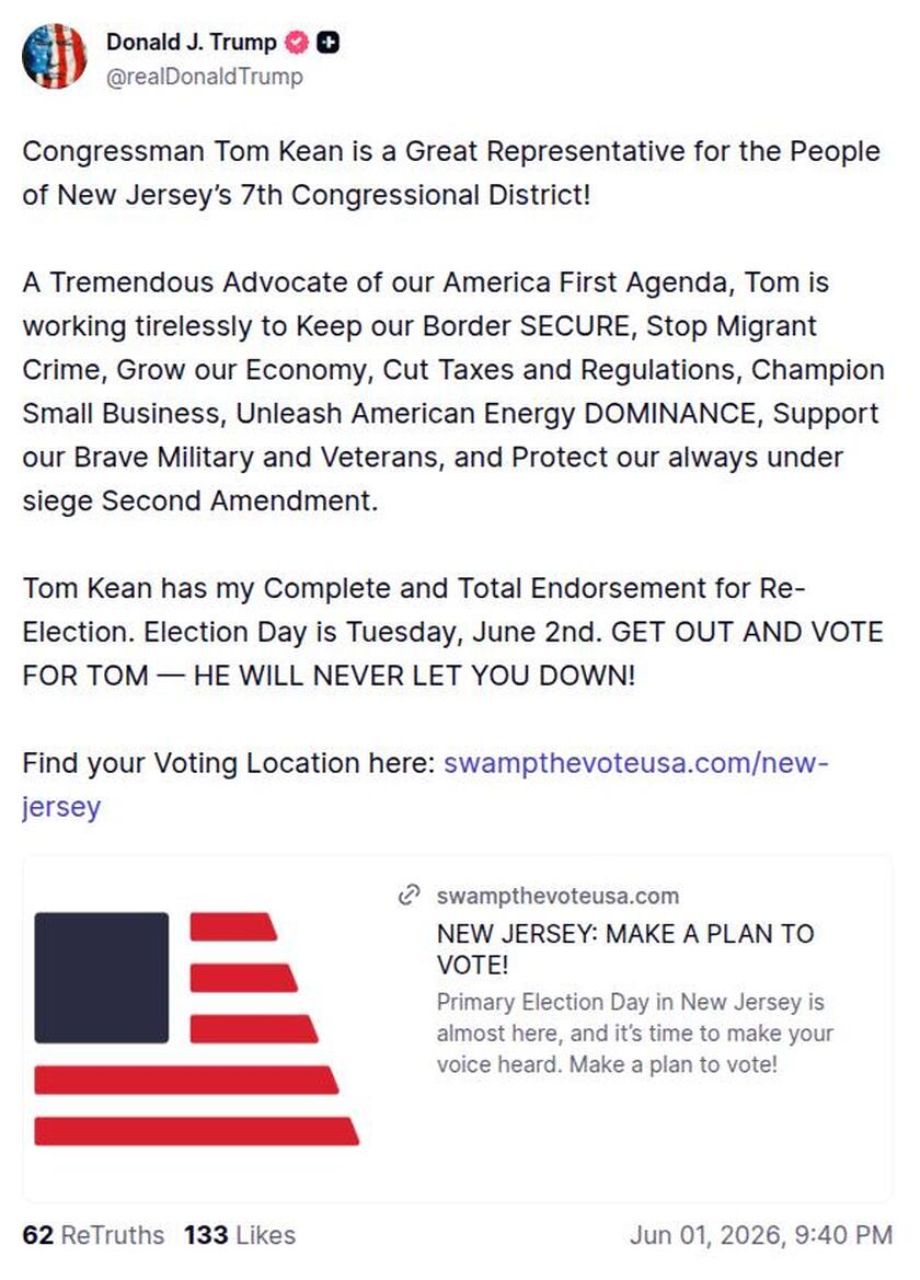 Post preview from Donald Trump