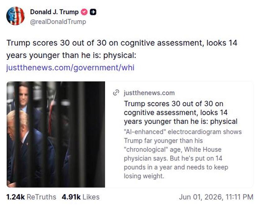 Post preview from Donald Trump