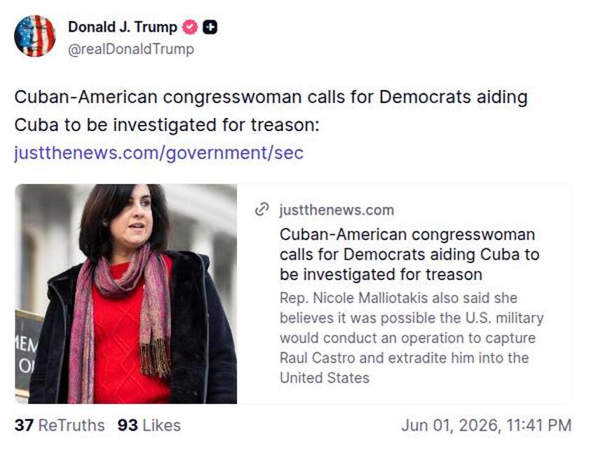 Post preview from Donald Trump