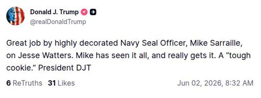 Post preview from Donald Trump