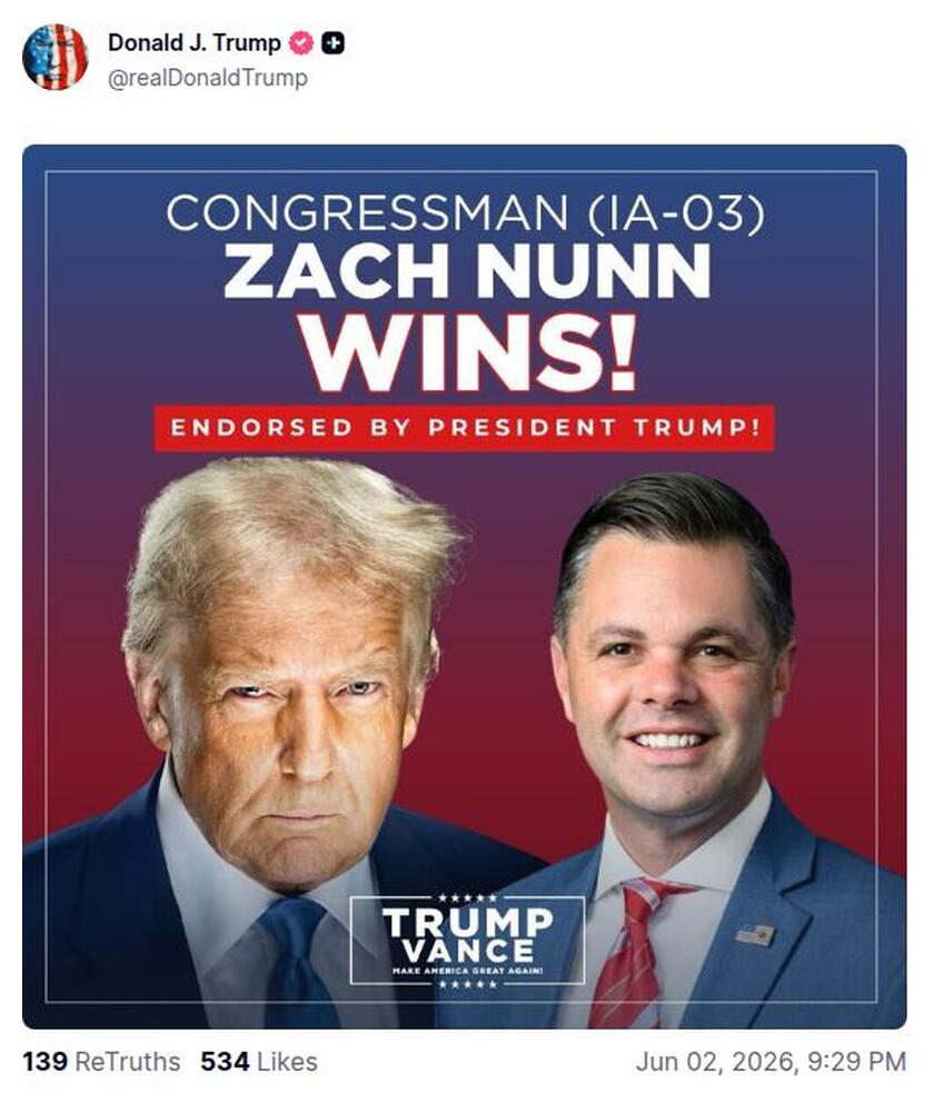 Post preview from Donald Trump