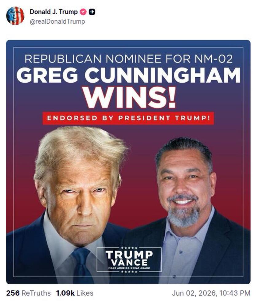 Post preview from Donald Trump