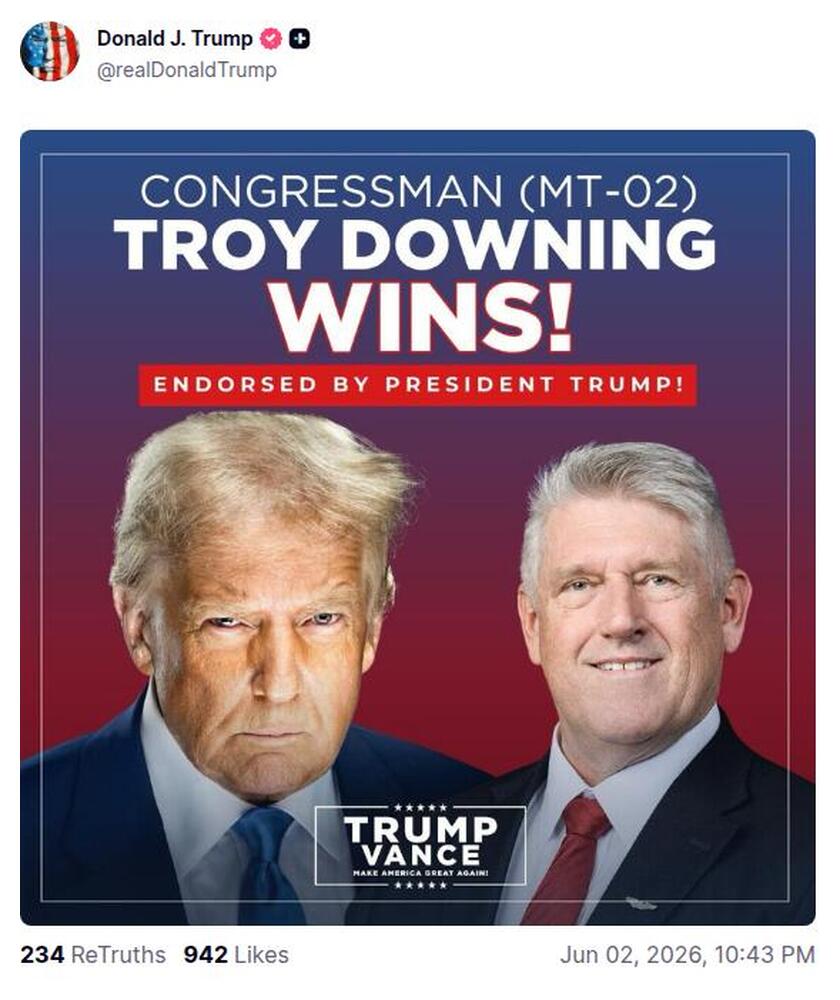 Post preview from Donald Trump