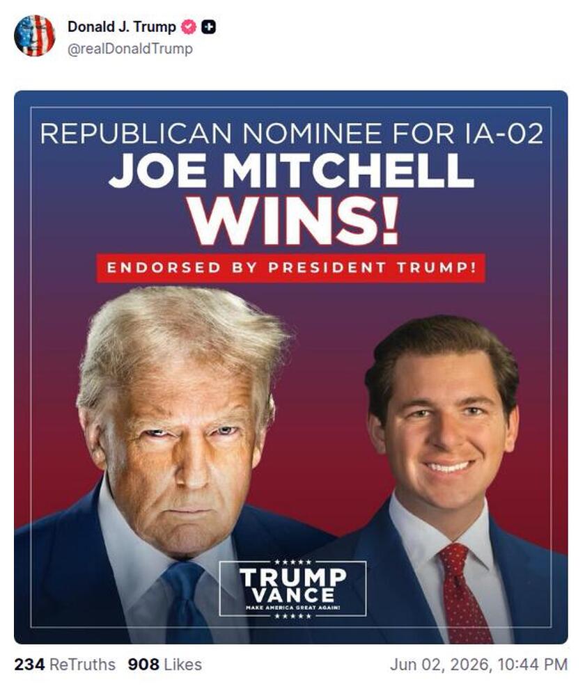 Post preview from Donald Trump