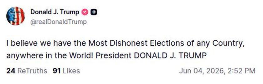 Post preview from Donald Trump