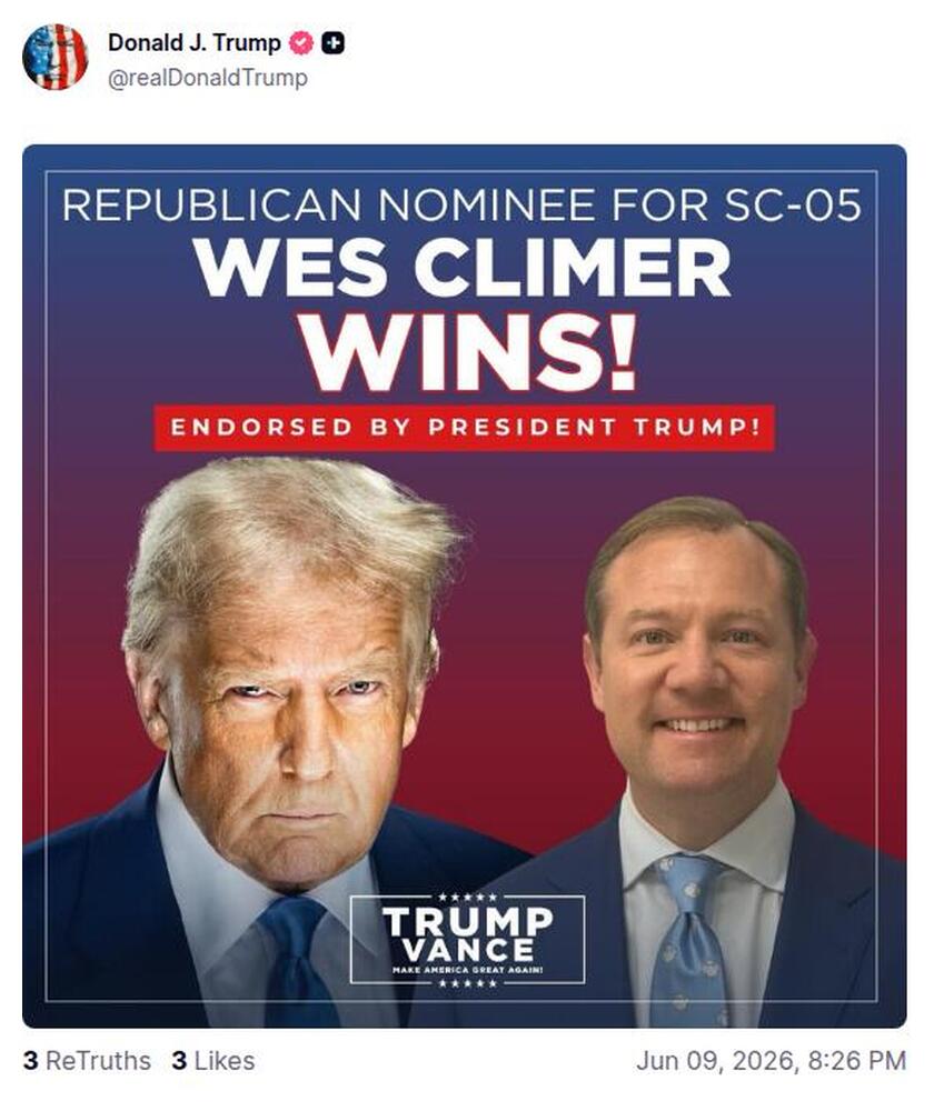 Post preview from Donald Trump