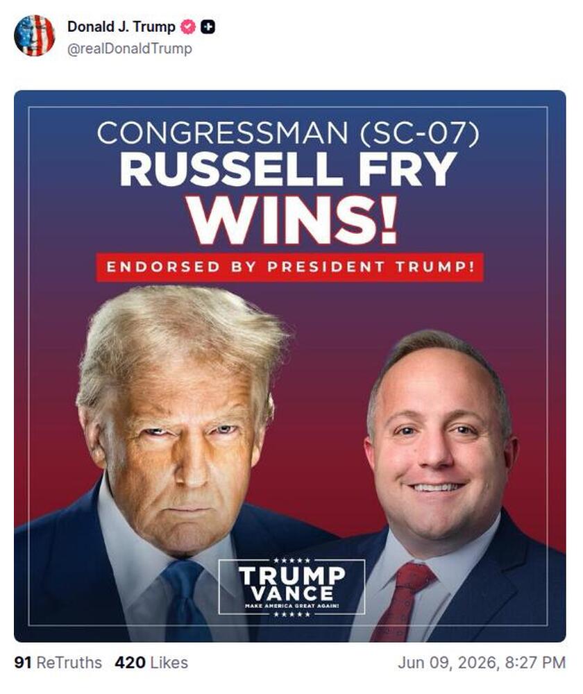 Post preview from Donald Trump