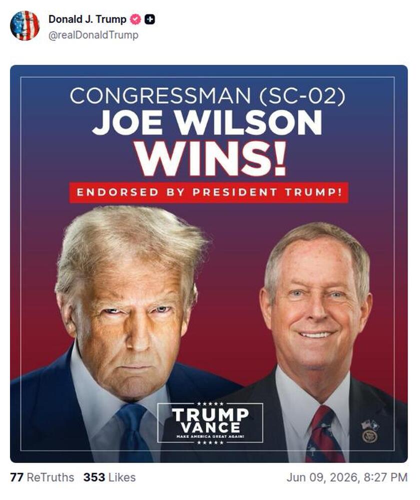 Post preview from Donald Trump