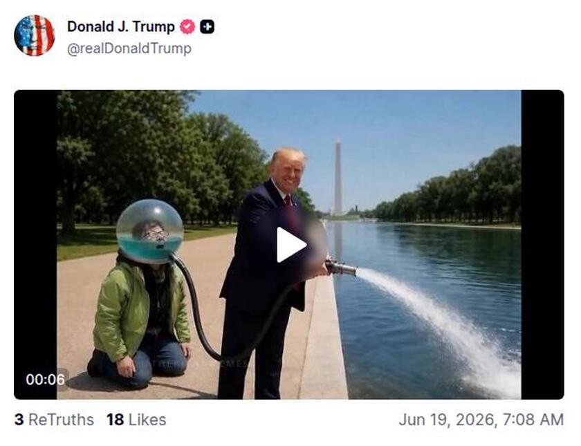 Post preview from Donald Trump