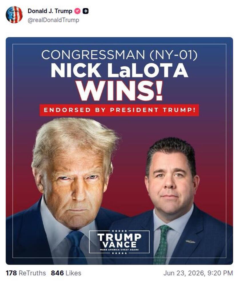 Post preview from Donald Trump